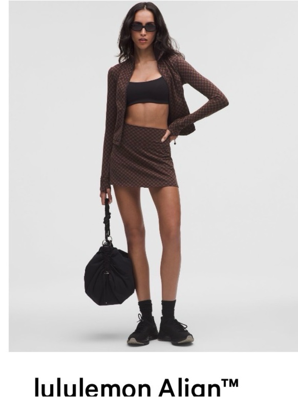Lululemon Align Skirt Jacquard Brown size 8